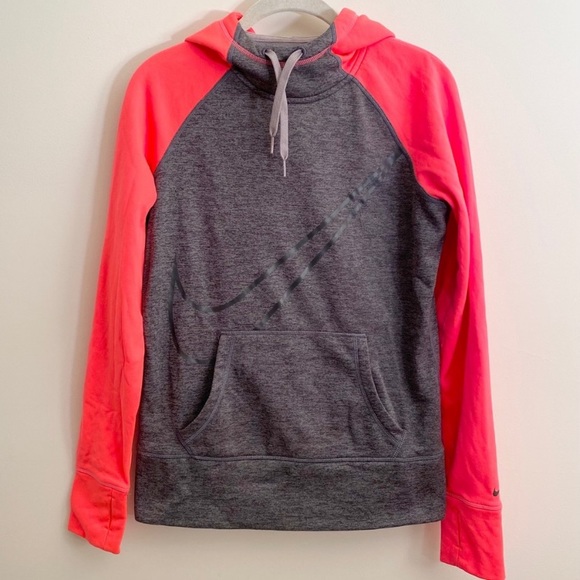 Nike Tops - Nike Pink and Gray Therma-fit Hoodie